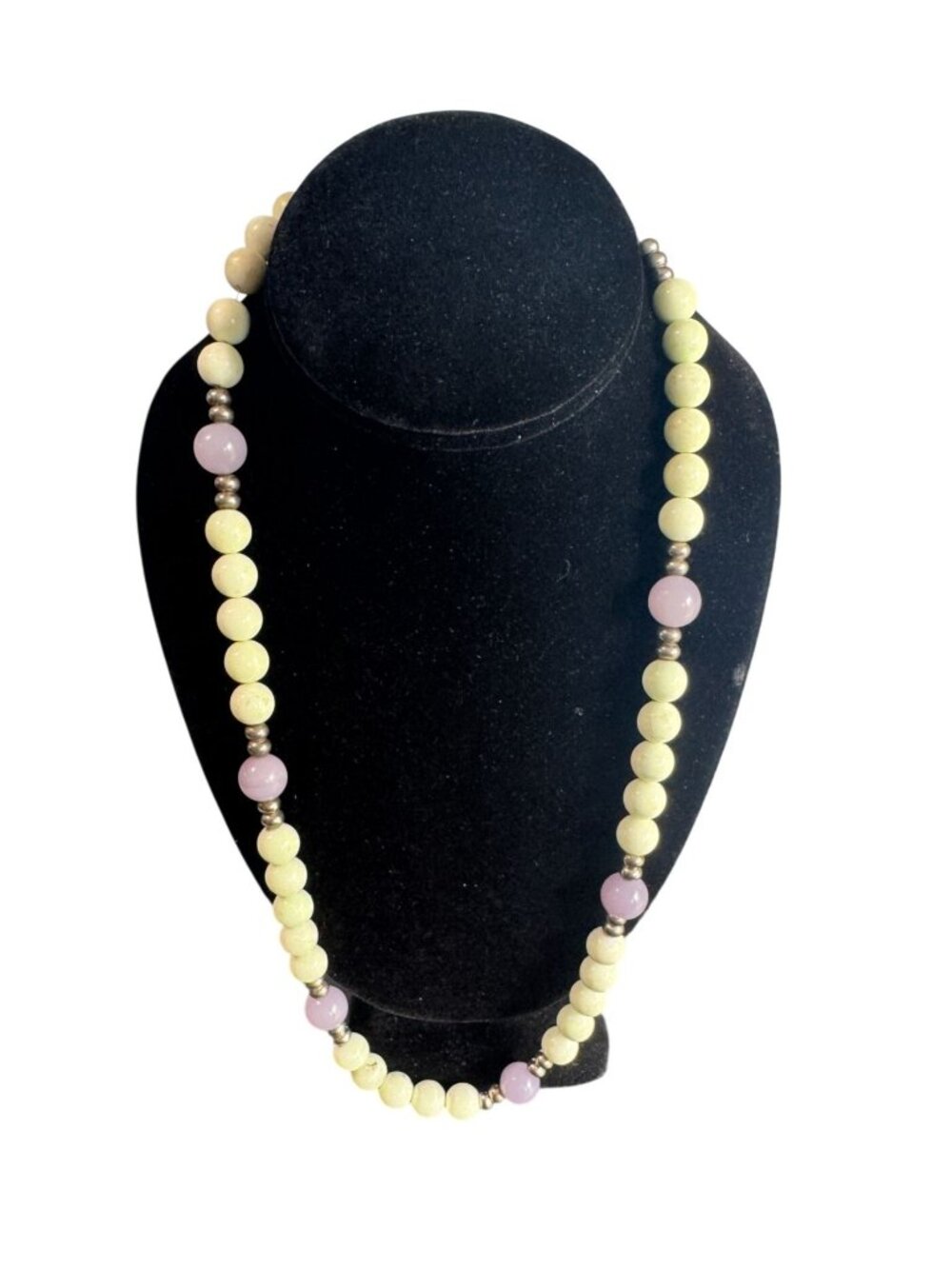 Jay King DTR Green Purple Gemstone Bead Necklace 23" 925 Sterling - Picture 2 of 9